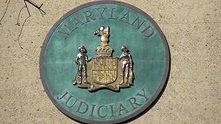 [photo, State Seal, Maryland Judicial Center, 580 Taylor Ave., Annapolis, Maryland]