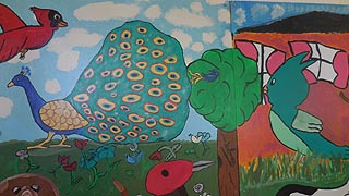 [photo, Children's mural, Anne Arundel County Animal Control Section, 411 Maxwell Frye Road, Millersville, Maryland]